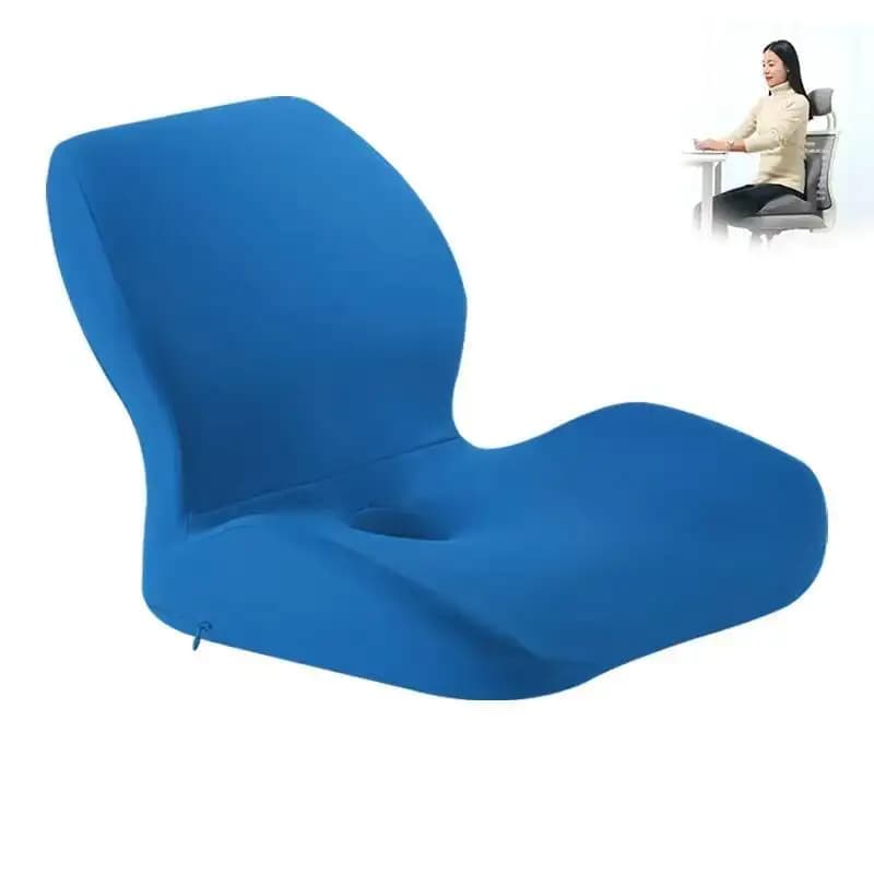 Cuscino del sedile per sedia da ufficio domestico Cuscino del sedile integrato a forma di L Cuscino del sedile in memory foam Fondo antiscivolo Supporto per la vita dell'anca