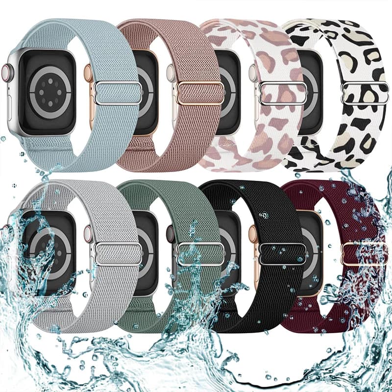 Cinturino elastico per Apple watch Ultra 2 49mm cinturino 45mm 44/40/41mm Bracciale in nylon solo Loop iWatch serie 9 4 5 se 6 7 8 10 42/46mm
