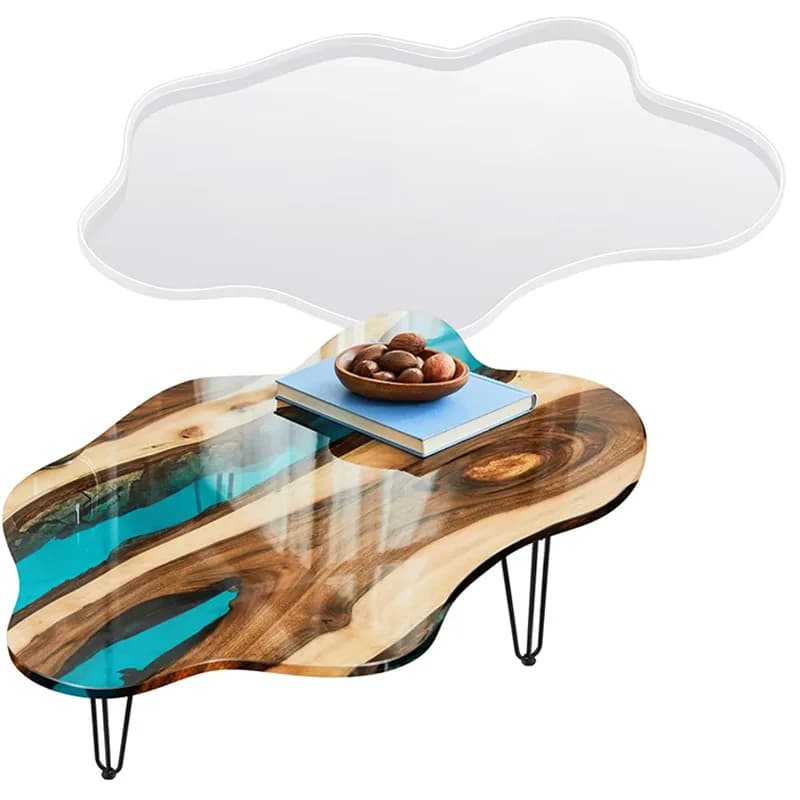 Stampo in silicone per tavolo da fiume con ornamento a pendolo di forma irregolare, creazione artigianale fatta in casa