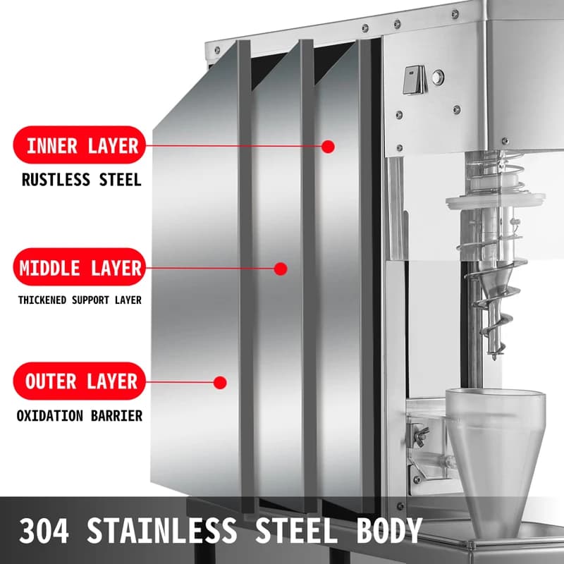 Milk Shake Machine Fruit Juice Ice Cream Machine For Mixing Swril Frozen Dessert Machine