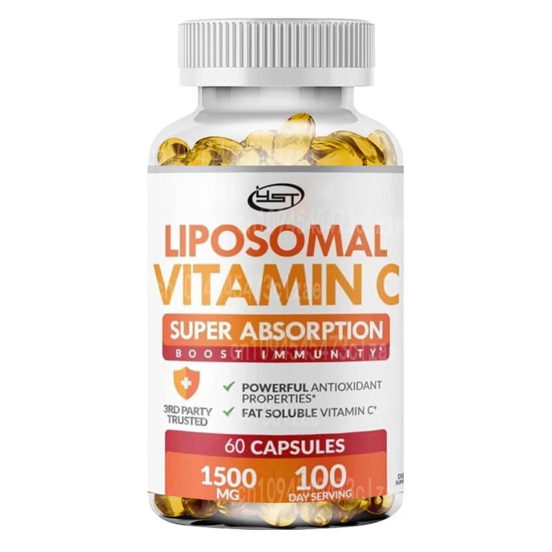 Capsules of Vitamin C Liposomal, Supplement for the Immunite System and Collagen, Immunite support to High Liposoluble Dosage, Ascorbic Acid Supplement
