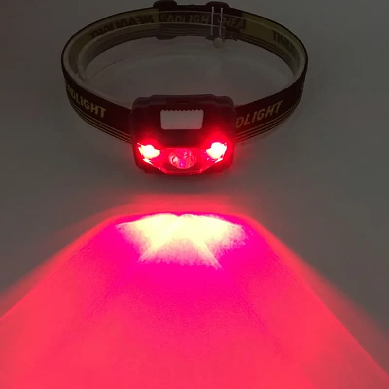 Zk20 LED Headlight Head Bike Lamp Light Infrared Ray Mini Waterproof 600Lm 4 Modes R3+2 LED 3xAAA Headlamp With Headband