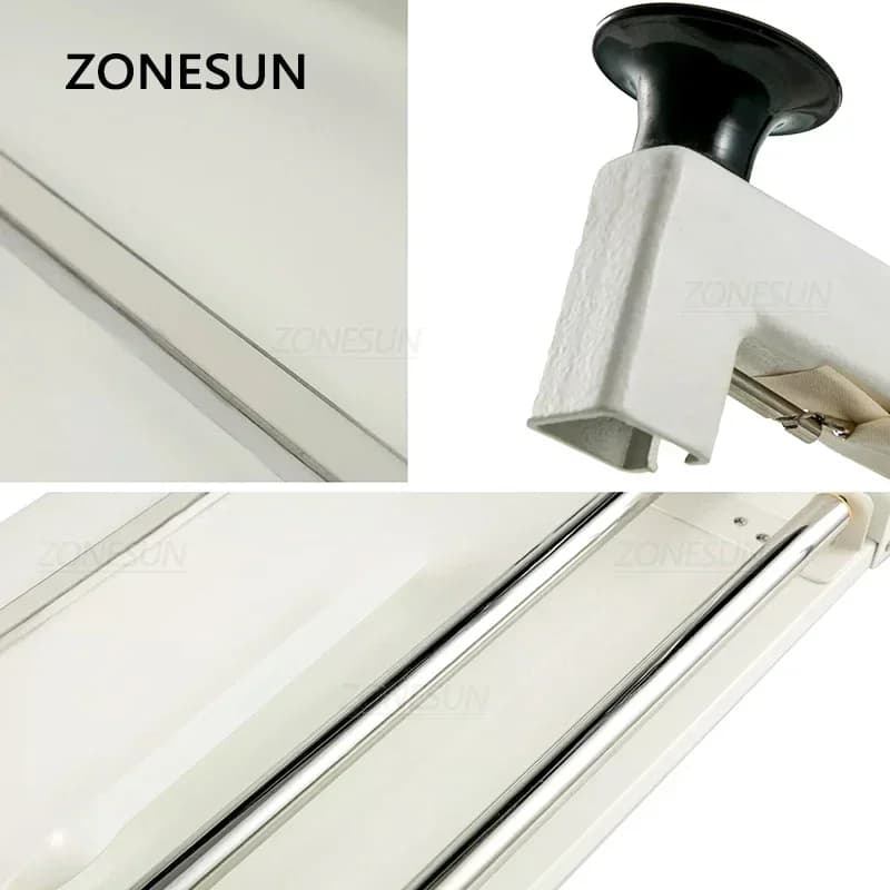 ZONESUN ZS-MSCS1 Manual Shrink Wrap Machine Sealing Cutting Packaging Tool with Heat Gun for PP PVC PE POF Plastic Bag Film