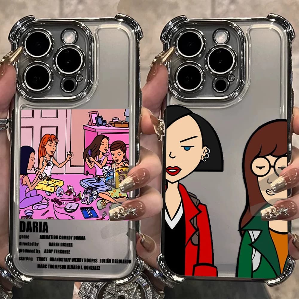 Funny Cartoon D-Darias Plating Phone Case For Xiaomi Redmi 15 15C 14C K50 Note 15 14 13 12 12s Pro Plus 4G 5G Anti Fall Airbag