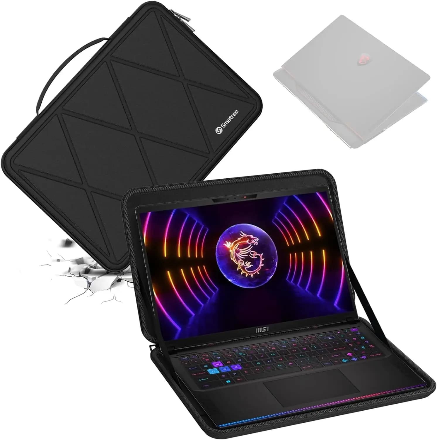 Custodia protettiva rigida in EVA compatibile per MSI Raider GE68HX da 16 pollici, per custodia rigida impermeabile per laptop MSI Vector GP68HX