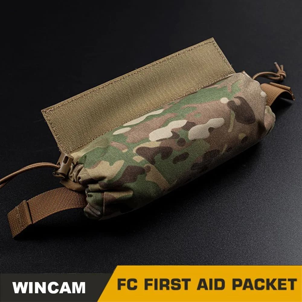 Rotolo tattico 1 Custodia per trauma A sgancio rapido Airsoft Gilet da caccia Portapiatti IFAK Kit di pronto soccorso individuale Cintura portatile