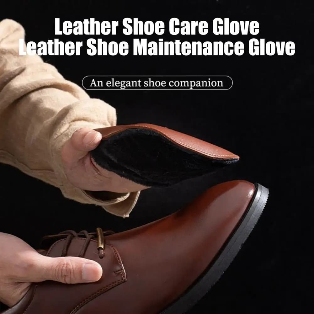 Scarpe creative Guanto per lucidare Borsa in pelle per la casa Panno per la pulizia del divano Spazzola per asciugamani portatile in morbido peluche per scarpe