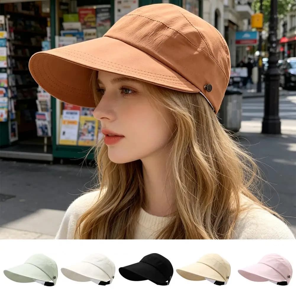 Cappello da Sole Leggero con Tesa Estesa Regolabile per Donne, Traspirante, per Sport all'Aperto, Protezione UPF50