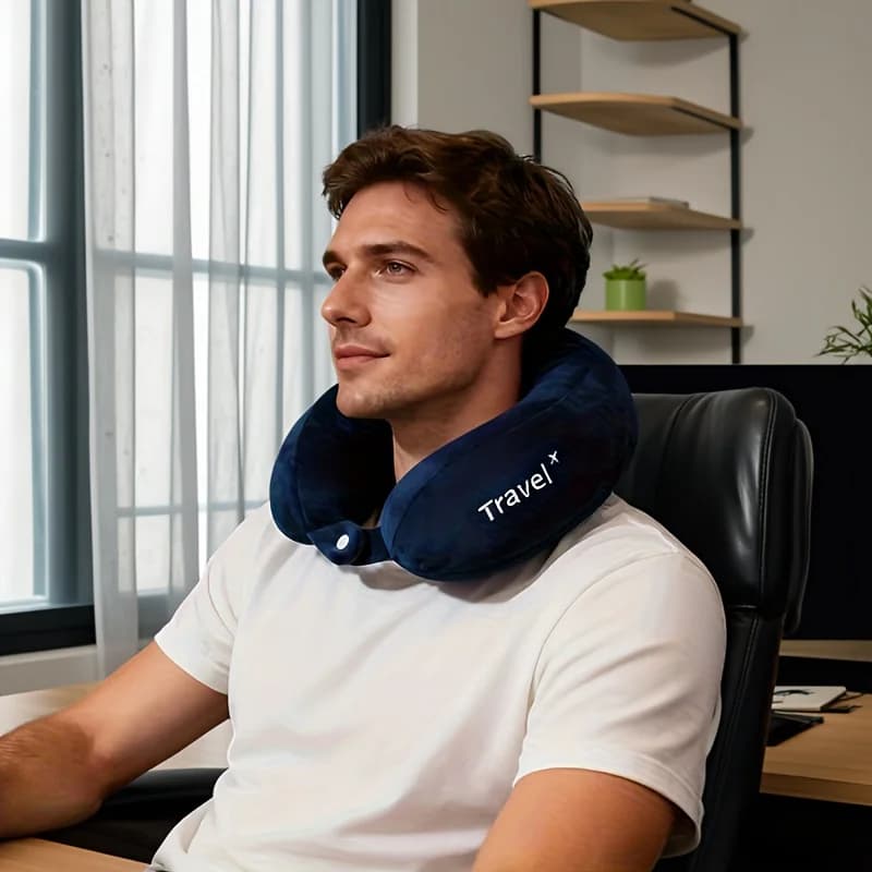 Cuscino da Viaggio a Forma di U, Cuscino per il Collo, Cuscino Cervicale, Cuscino a U in Memory Foam per Aereo, Cuscino da Viaggio per Auto