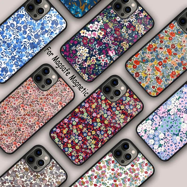 Liberty London Betsy Custodia magnetica per telefono per APPLE iPhone 17 Air 16 14 13 12 Pro Max 15 Plus Carica wireless con copertura MagSafe