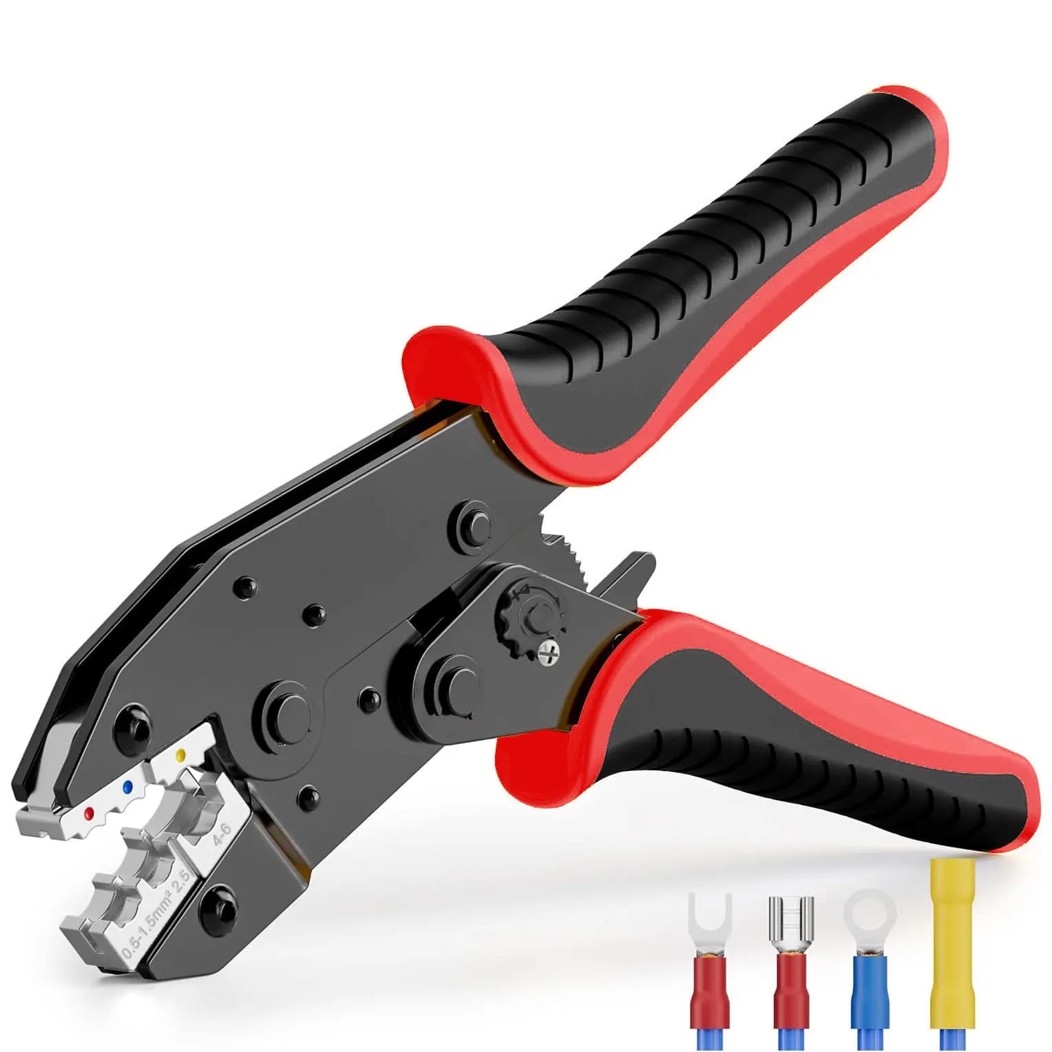 Kit pinze a crimpare terminali preisolati HS-30J Strumento di crimpatura per connettori elettrici isolati con morsetto per AWG 22-10