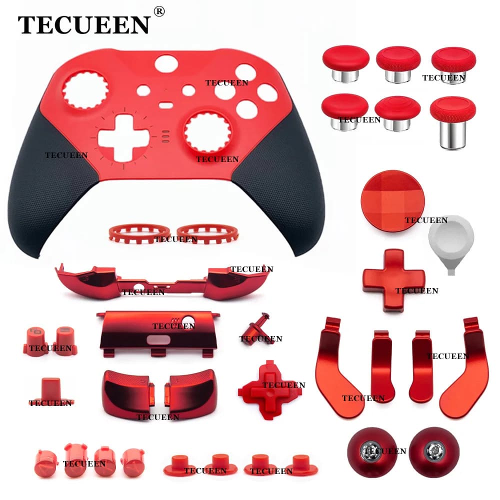 Custodia Shell per Xbox One Elite Series 2 Core Red Faceplate Sostituzione Custodia anteriore LT RT Trigger LB RB Paraurti Parti di riparazione fai da te