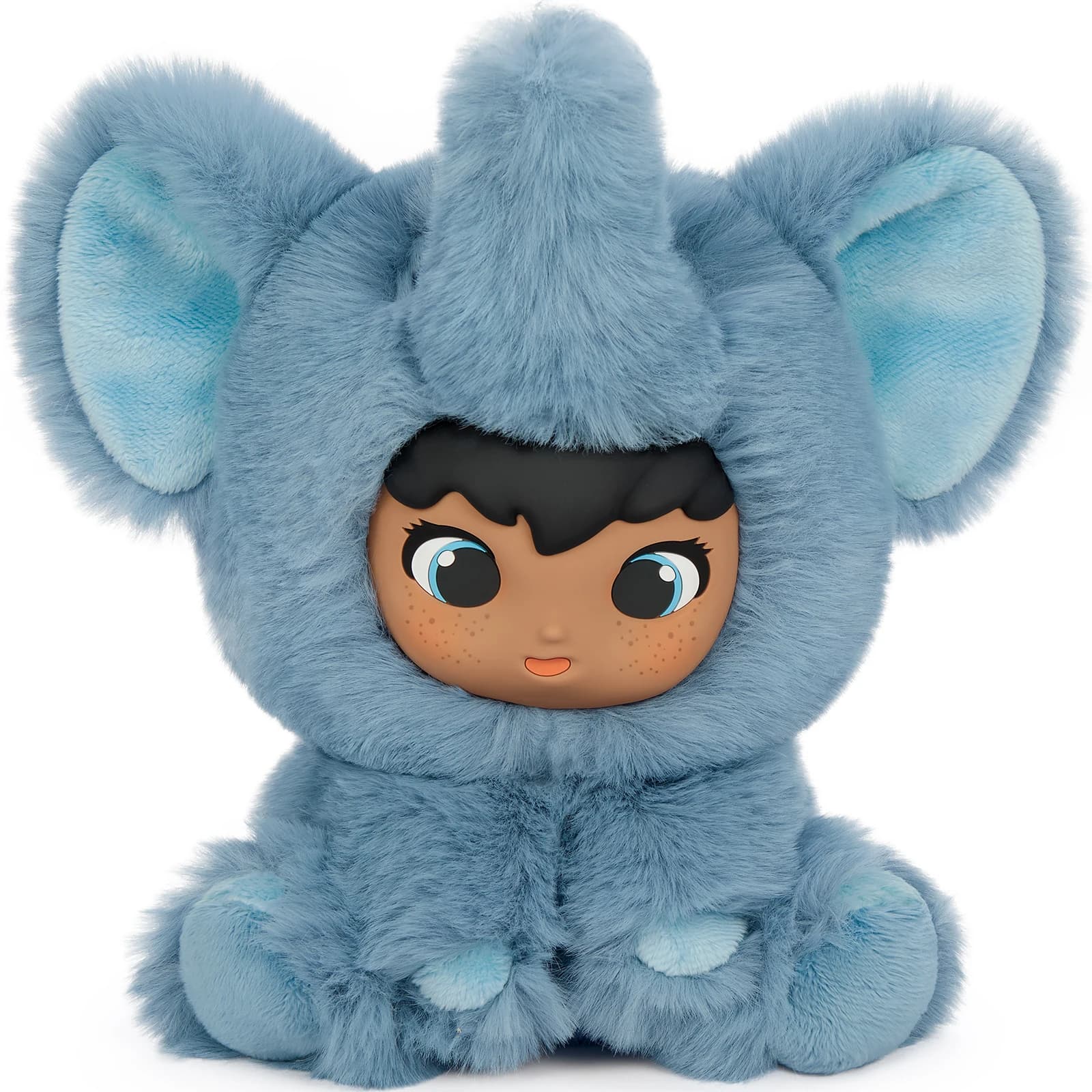 MorisMos Fluffy Trunks Elefante Peluche in Confezione Regalo, Giocattolo Elefante per Bambini Adulti, Simpatico Peluche con Silicone Morbido