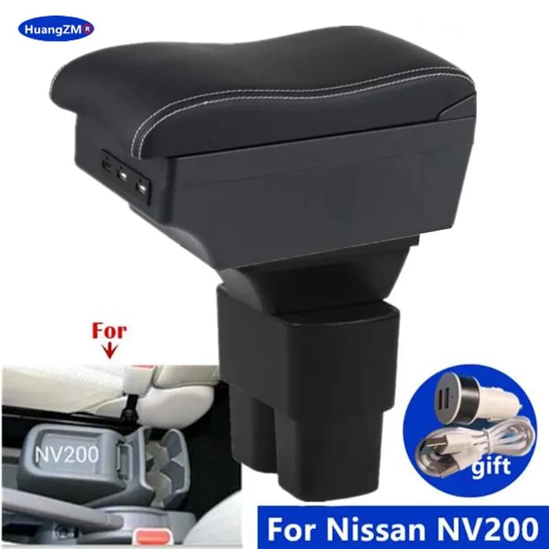For Nissan NV200 Armrest Box Car Central Storage box Interior Retrofit Accessory Dedicated NV200 Central Armrest Storage Box