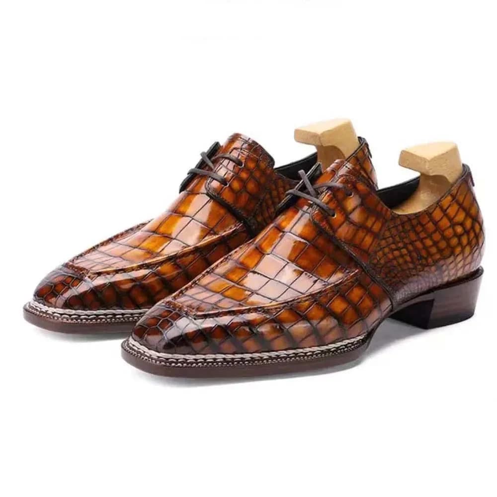 Shenzhuangsanbao nuovi uomini scarpe eleganti scarpe formali maschili uomini scarpe di coccodrillo colore pennello