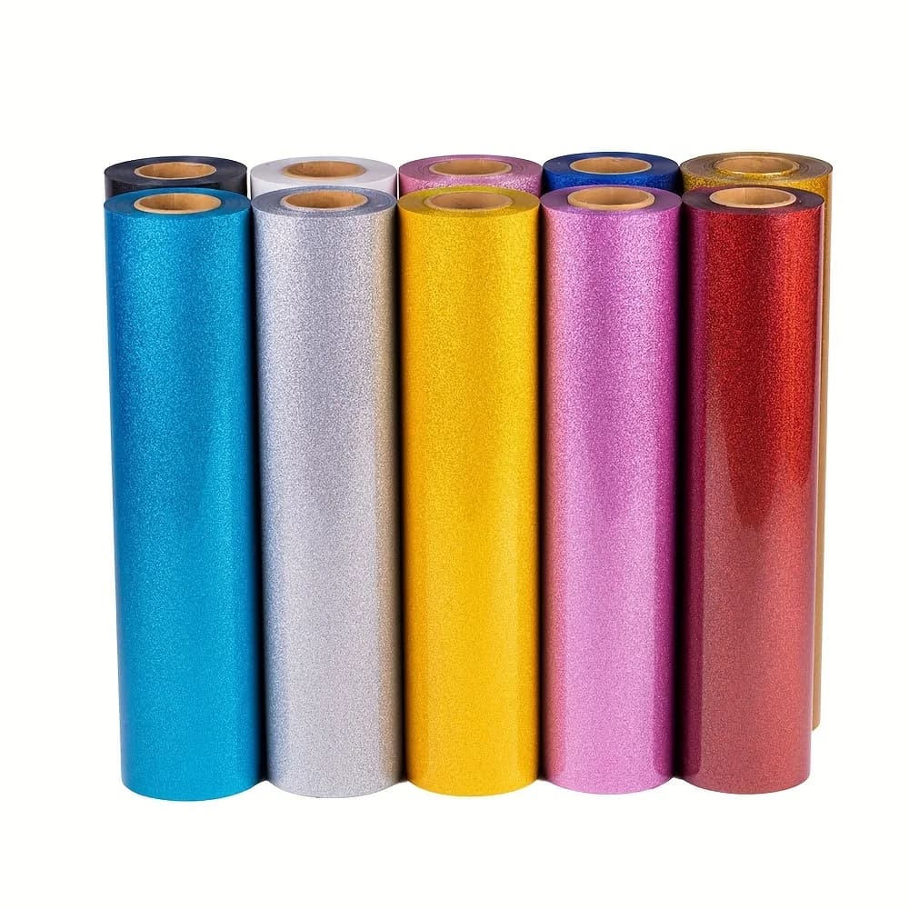 12" x 5ft Glitter HTV Vinyl, guangyintong Heat Transfer Vinyl for T Shirt, Iron On Vinyl For All Cutter Machine