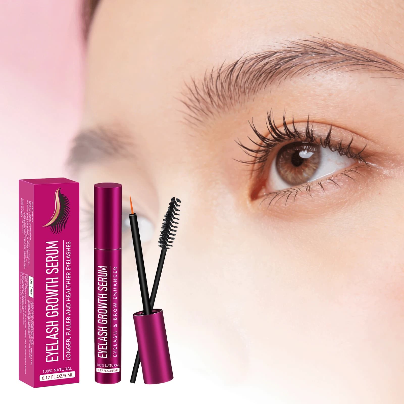 Serum for the Growth of Eyelashes, Strengthens the Root, thickens and curls Eyelashes, Reduces Rotation, Powerful Essence for Eyelashes