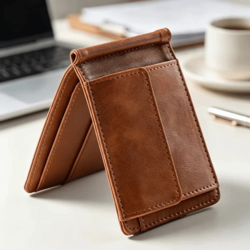 Vintage RFID Blocking RFID Blocking Wallet Multi Card Slots Coin Pocket Leather Money Clip PU Leather Multi Card Holder For Men