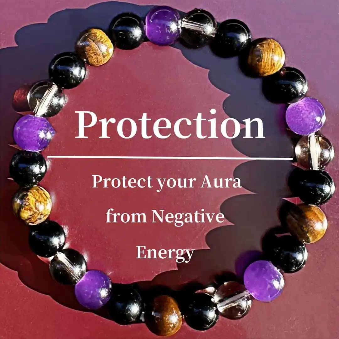 Fashion Bracelet with Tiger's Eye, Smoky Quartz, Amethyst and Obsidian, an ideal gift for mothers or friends, matches casual outfits perfectly