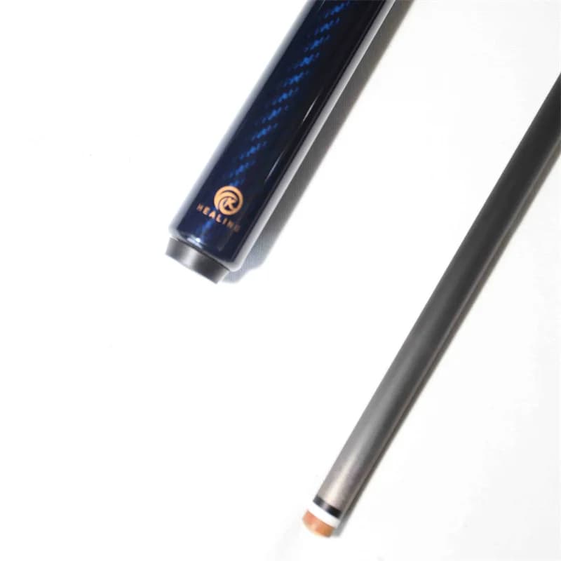 Okhealing Stecca da biliardo professionale Stecca da gioco in fibra di carbonio con punta da 12,4 mm e ghiera in bachelite per giocatori in biliardo