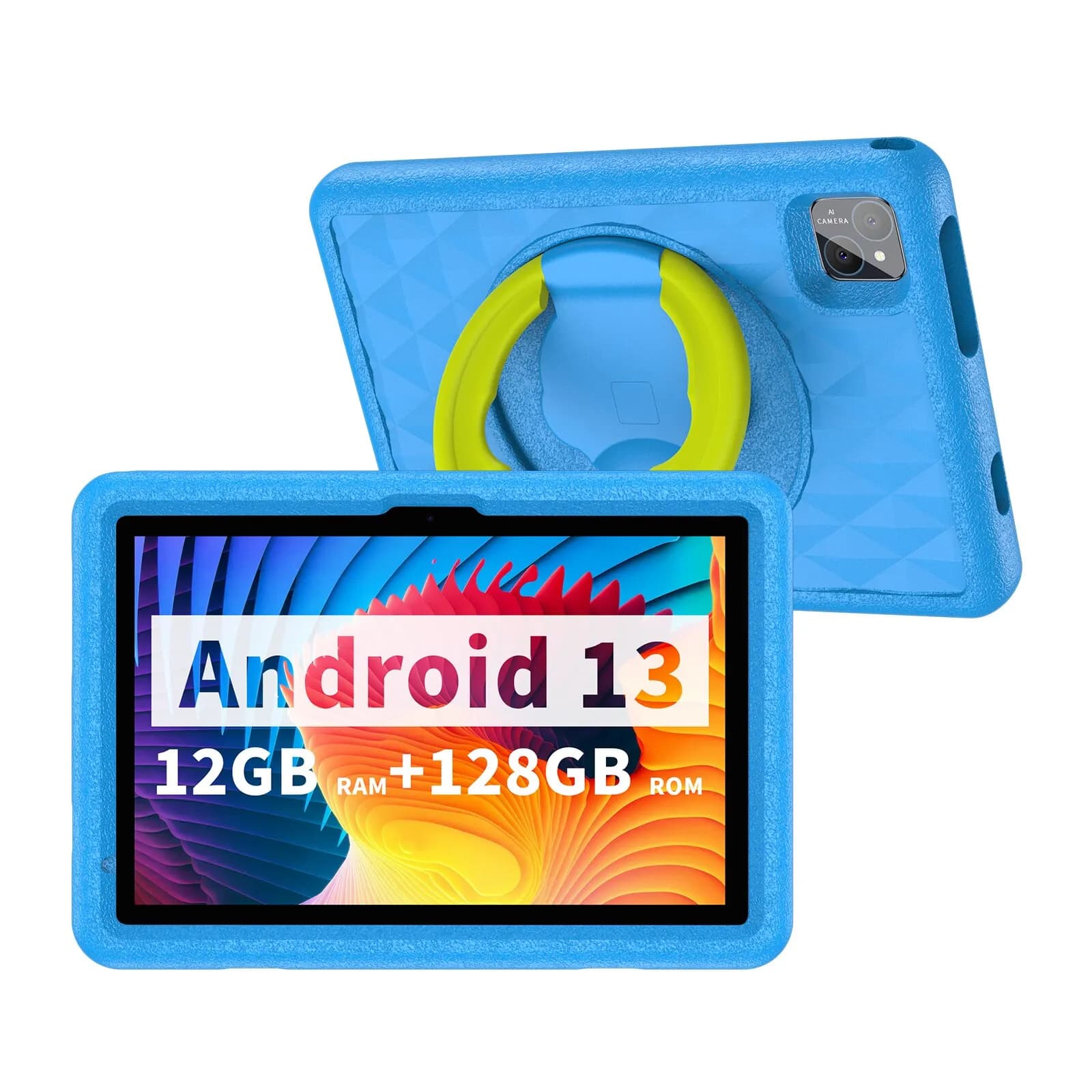 10.1 inch tablet for children, Android 13, Octa-Core, 4G LTE Dual SIM, parental control, 12GB RAM (expansion 6 + 6)/128 GB storage