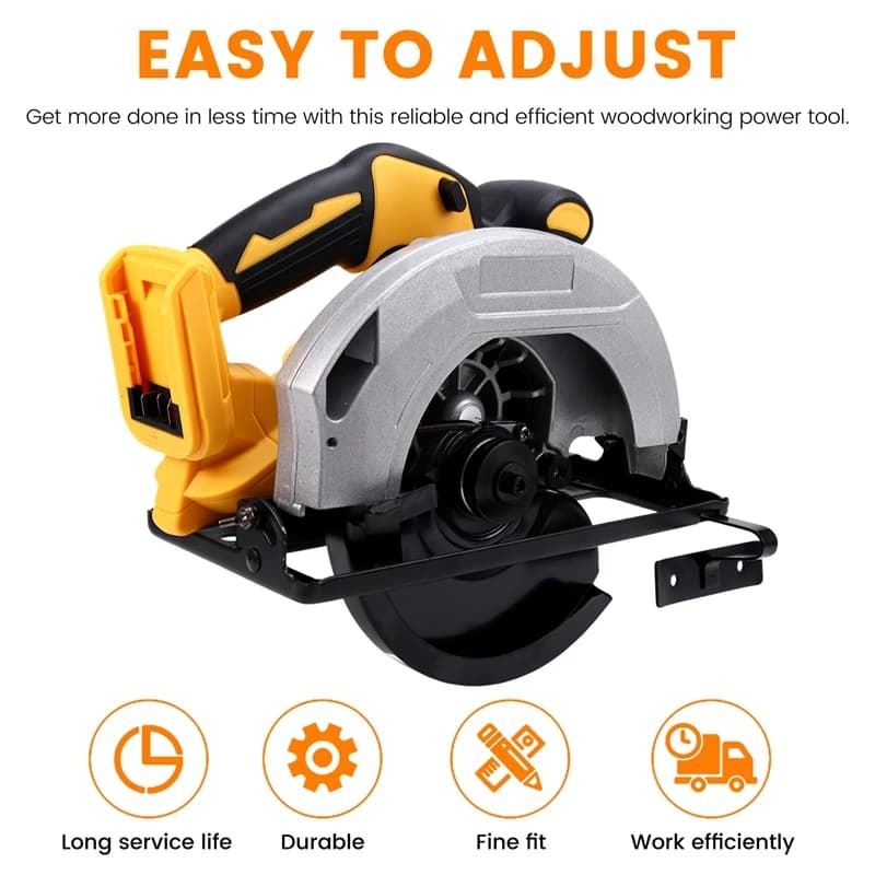 Electric Tools for Joinery Compatible with Dewalt Battery 18V 20V, Brushless Electric Circular Saw 7 Wireless Panel Cutting Poles