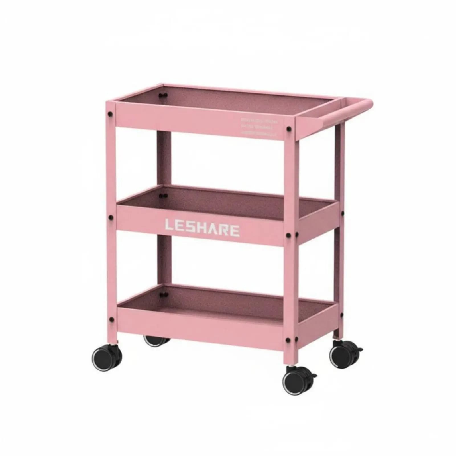 3 shelves organizer with wheels, 3 levels mobile shelf, easy to move, space saving for apartments, house owners, bedroom