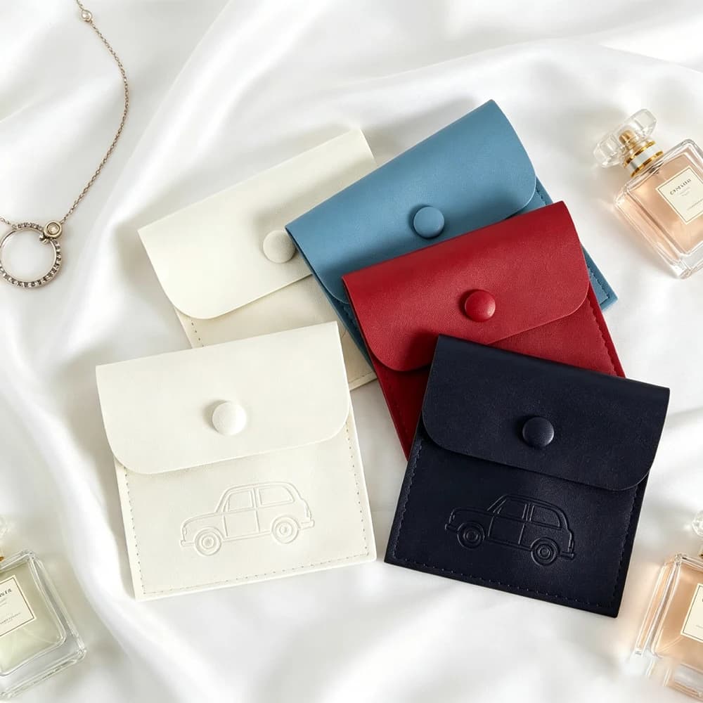 Confezione da 50 Sacchetti Regalo per Gioielli, Personalizzabili, per Bomboniere Matrimoniali, Organizzatori in Microfibra per Anelli, Orecchini e Bracciali