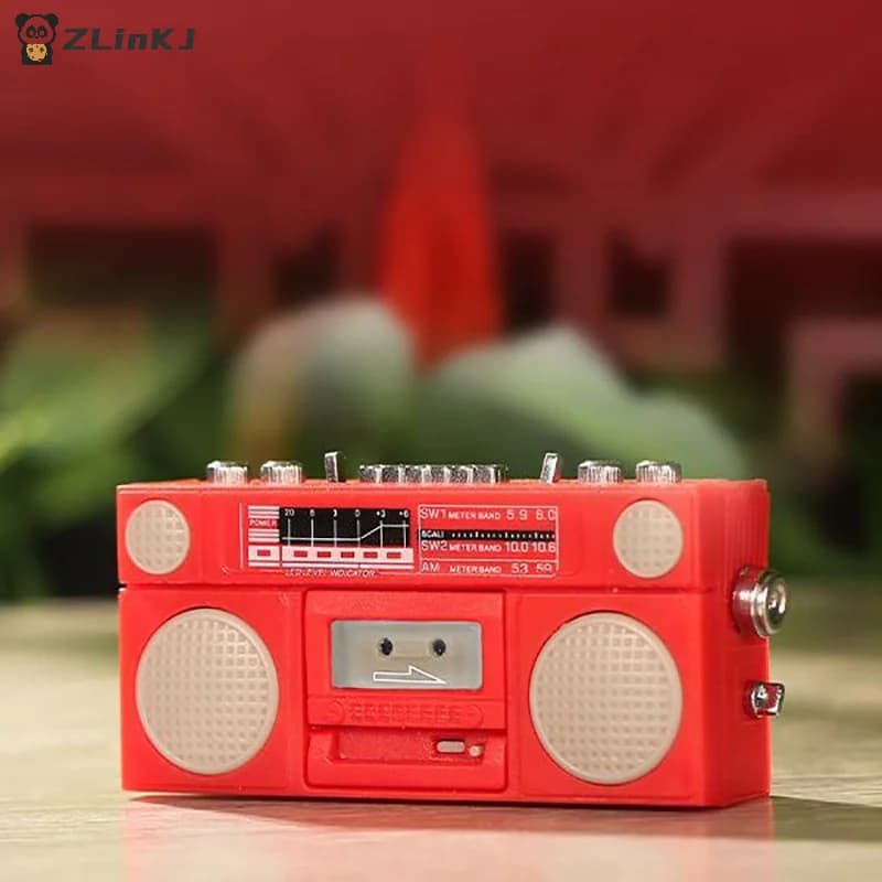 ▶ 1/12 casa delle bambole carino mini registratore radio in miniatura modello casa delle bambole mobili decorazione accessori giocattoli per collezionisti
