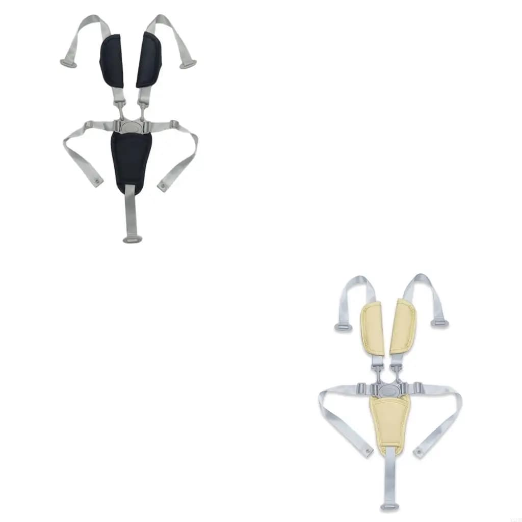 Nylon 5 punti cablaggio con spalline imbottite PU Cintura sicurezza lunghezza regolabile per passeggini per bambini