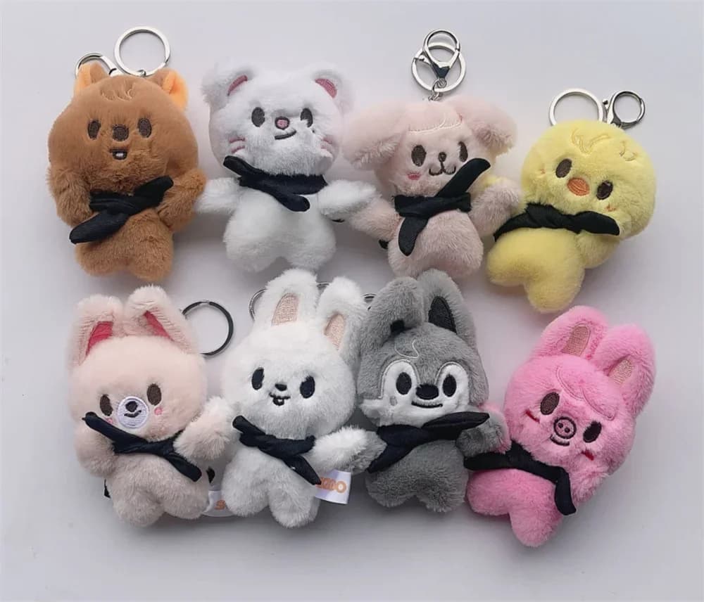 10 cm Str-ay Animal Herr Plush Keychain Soft Kawaii Cushion Bag Dresses Decoration Collection Model Friend Gift for Children