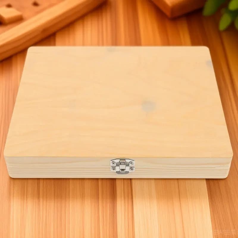 Scatola di Legno per Conservazione con 50 Scomparti, Contenitore Multiuso per Campioni Microscopici, Porta-Obiettivi in Legno