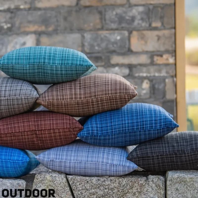 1/2 Pezzi Fodere per Cuscini da Esterno Impermeabili con Texture Intrecciata, Resistenti all'Acqua, Decorative per Giardino e Patio