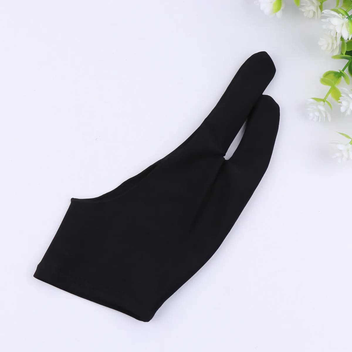 Two Finger Drawing Glove Artist Sketch Curved Gloves Size M Black Anti-Fouling Breathable for Tablet Painting Artist Gloves