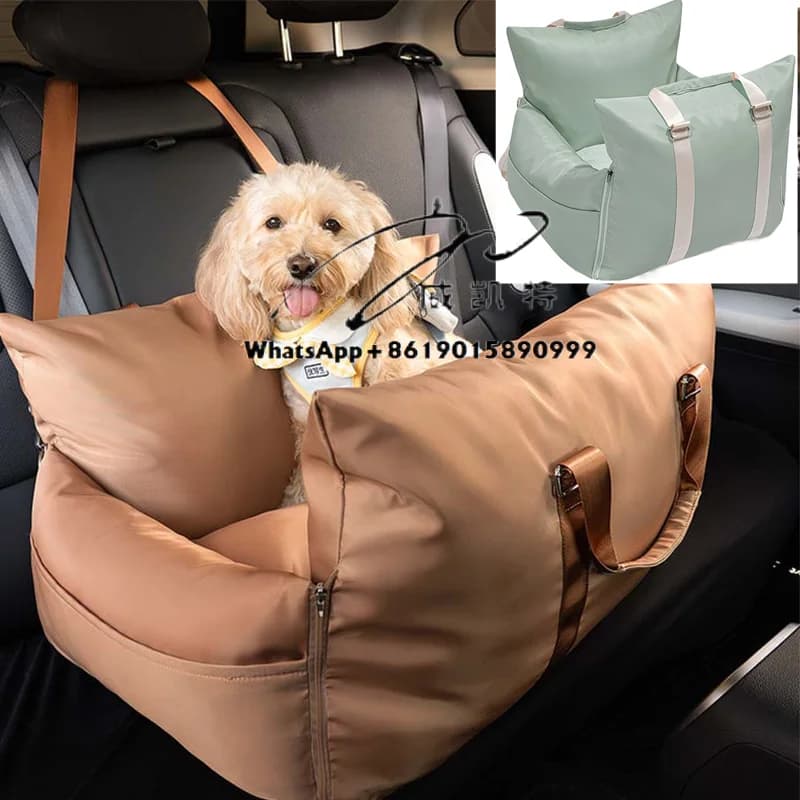 Sedile rialzato per cani e gatti con manico portatile impermeabile lavabile per sedile posteriore per animali domestici per letto da viaggio per cuccioli in auto