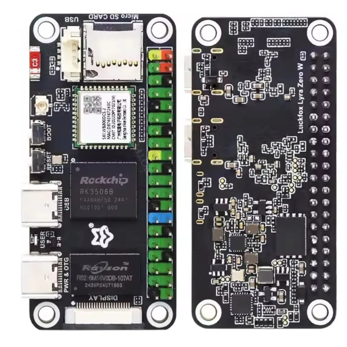 Luckfox Lyra Zero W RK3506B Rockchip Linux Board For MIPI/DSI Display Size compatible with Raspberry Pi Zero