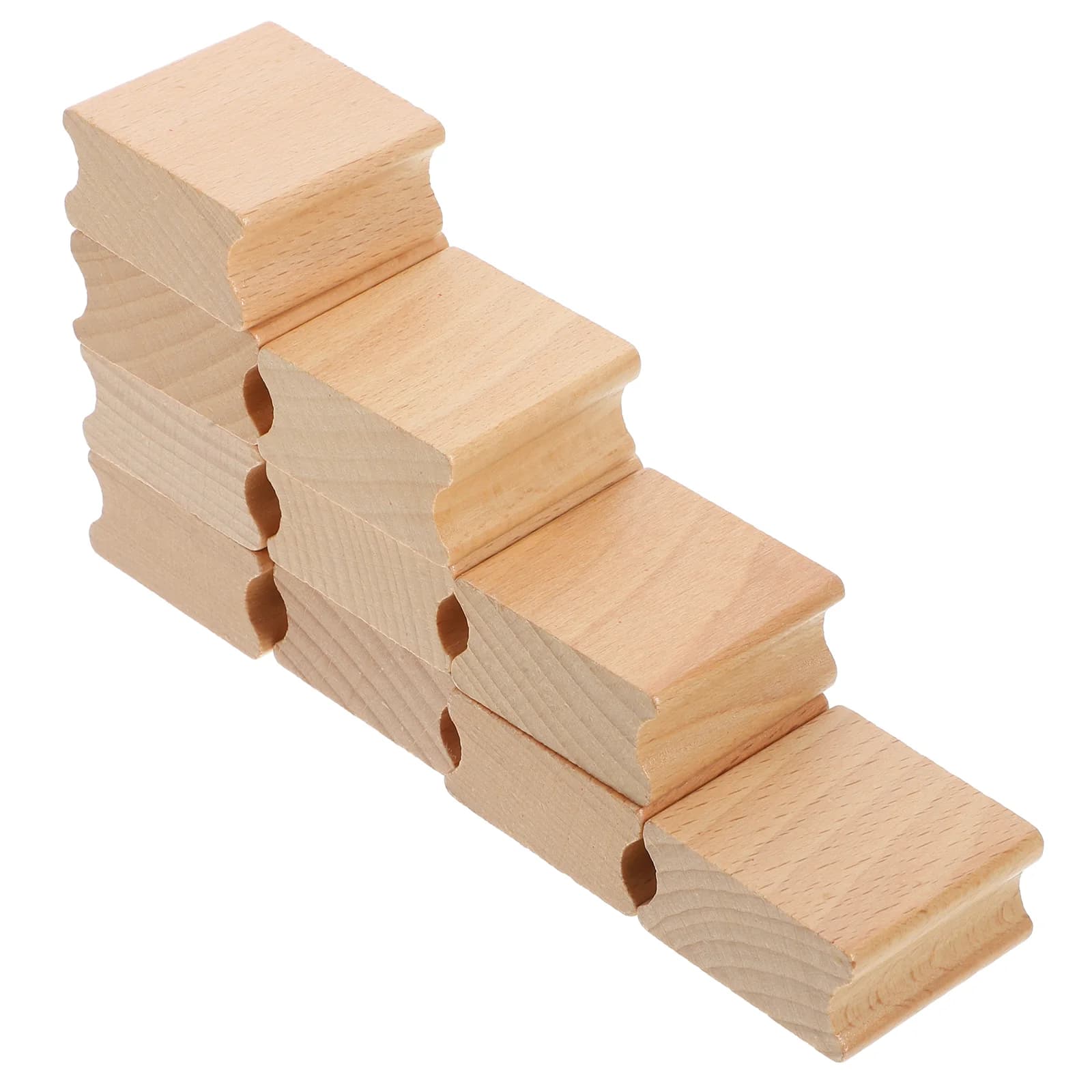10 pezzi timbro sigillo in legno di faggio timbro vuoto in legno fai da te Self Making conto a mano quadrato