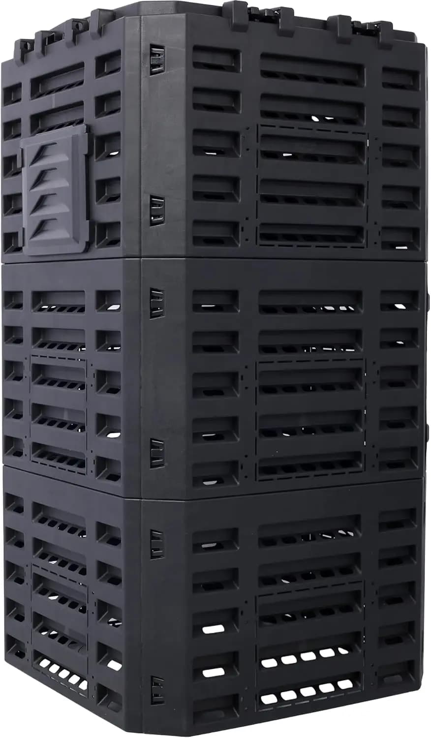 132-Gallon Large Compost Bin Outdoor, Recycled Plastic Compost Box with Lid, Easy-Assembly Heavy Duty Composting Tumbler Alternative for Fast, Odor-Free Organic Soil Production