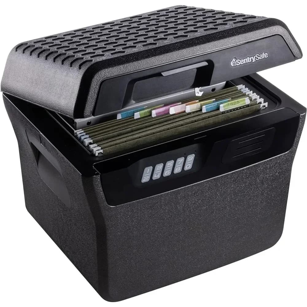 Cassaforte impermeabile e ignifuga per documenti e cartelle di file sospese, Ex: 14,1 X 16,6 X 13,8 pollici, grande, grigio antracite