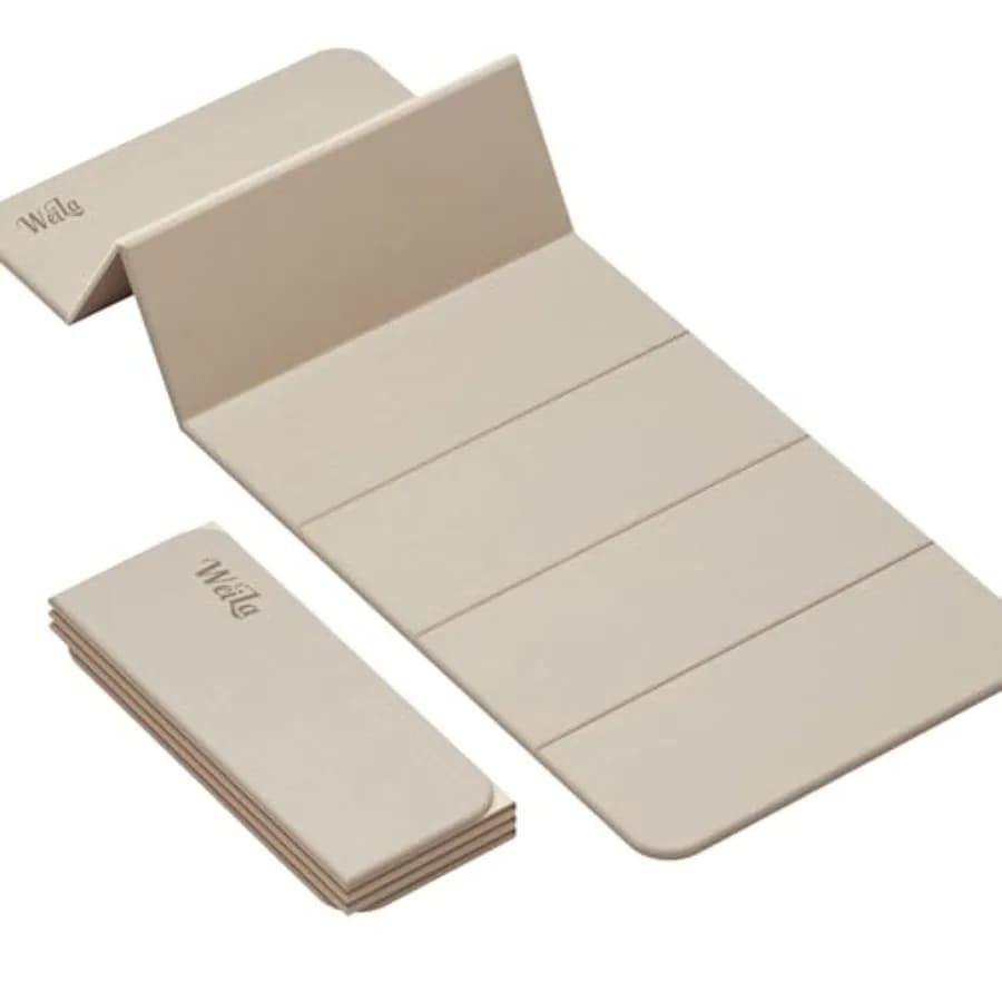 Tappetino Yoga Extra Spesso da 1/2 Pollice 70x24, Inodore e Antiscivolo, per Casa, Palestra e Viaggi, Pieghevole, Nero, per Donna