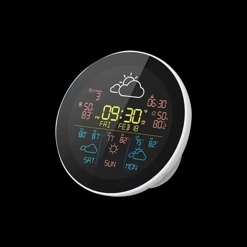 wifi smart thermohygrometer home indoor electronic weather clock mobile phone remote view thermohygrometer