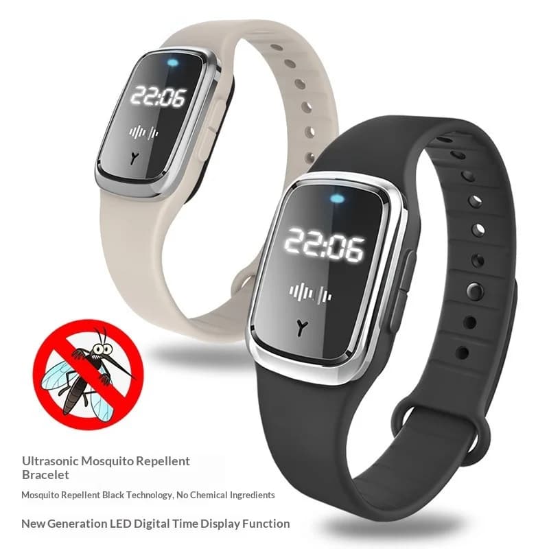 Ultrasonic Mosquito Repellent Wristband, Non‑Chemical Insect Repellent Bracelet, Efficient Repeller for Home Outdoor Sports