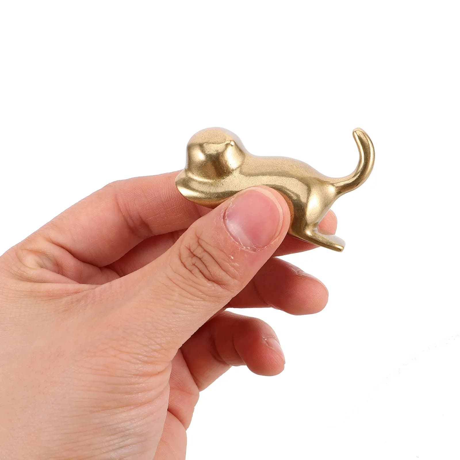 Porta Incenso Artigianale in Ottone a Forma di Gatto, Elegante Ornamento da Tavolo a Tema Gatto, Base per Incenso dal Design Rilassante, Decorazione per un'Atmosfera Tranquilla