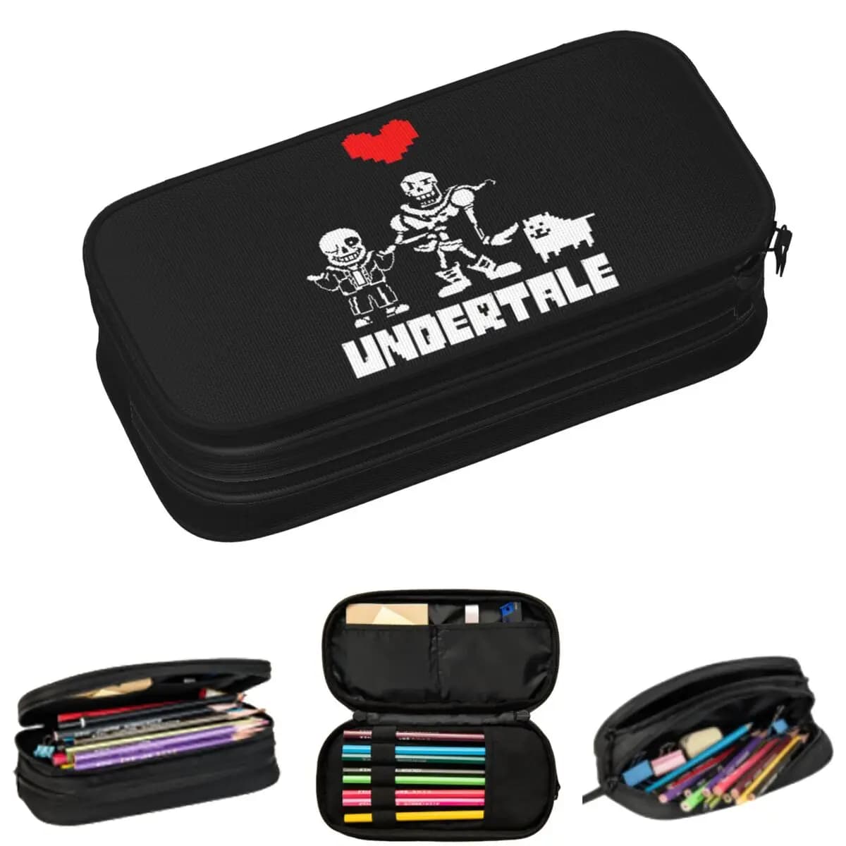 Astucci per matite Undertale Gamer Gaming per studenti, astuccio per penne da scuola, astuccio per matite di grande capacità