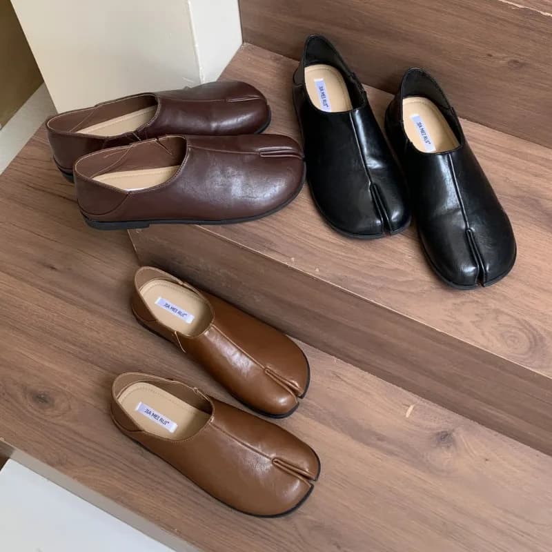 Nuove Scarpe da Donna in Stile Giapponese, Mocassini in Morbida Pelle, Eleganti Ciabatte Baotou Muller, Scarpe di Design, Zapatos De Mujer