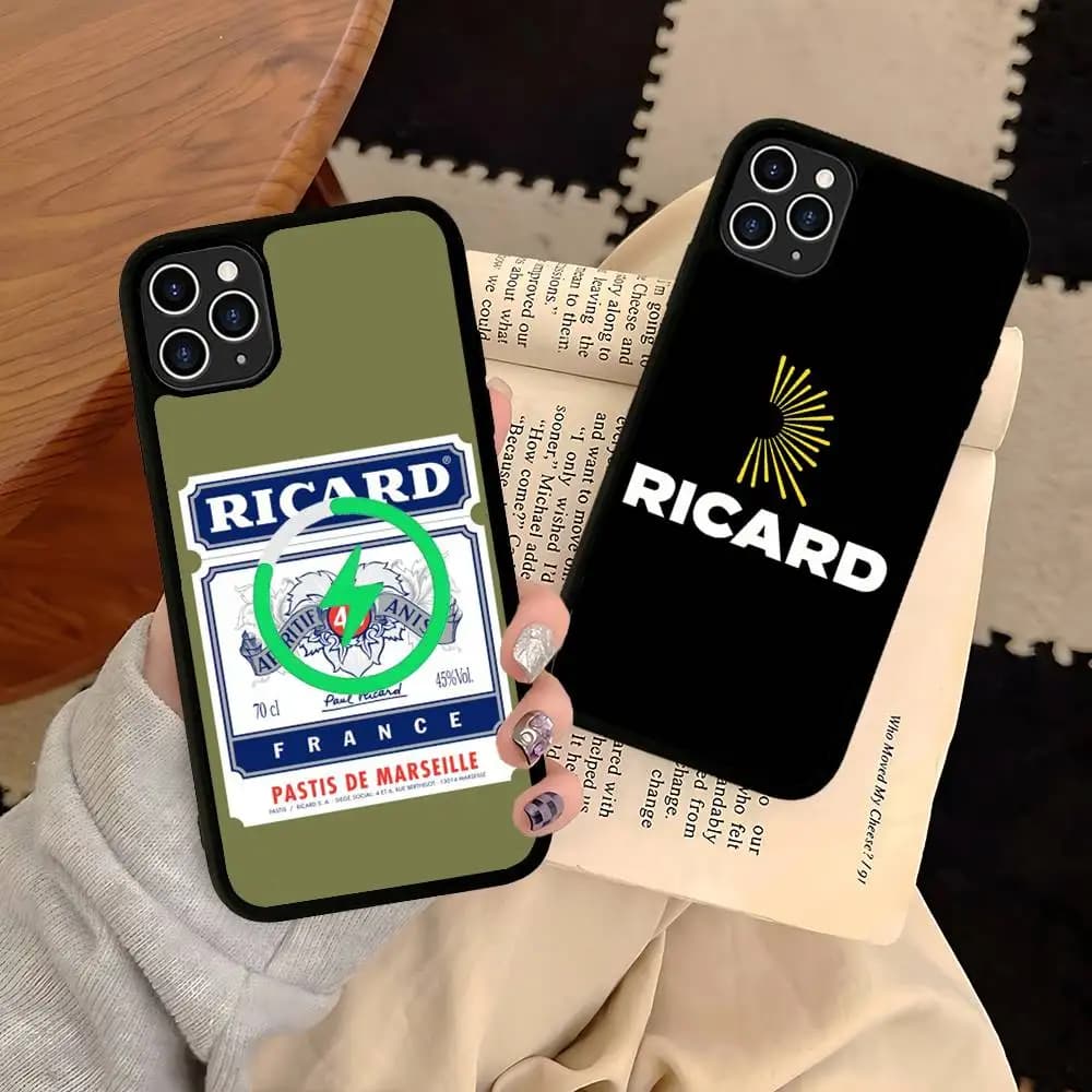 Custodia per telefono R-RICARD A-Alcohol per iPhone 17 16 15 14 13 12 11 Pro Max compatibile con caricabatterie wireless MagSafe