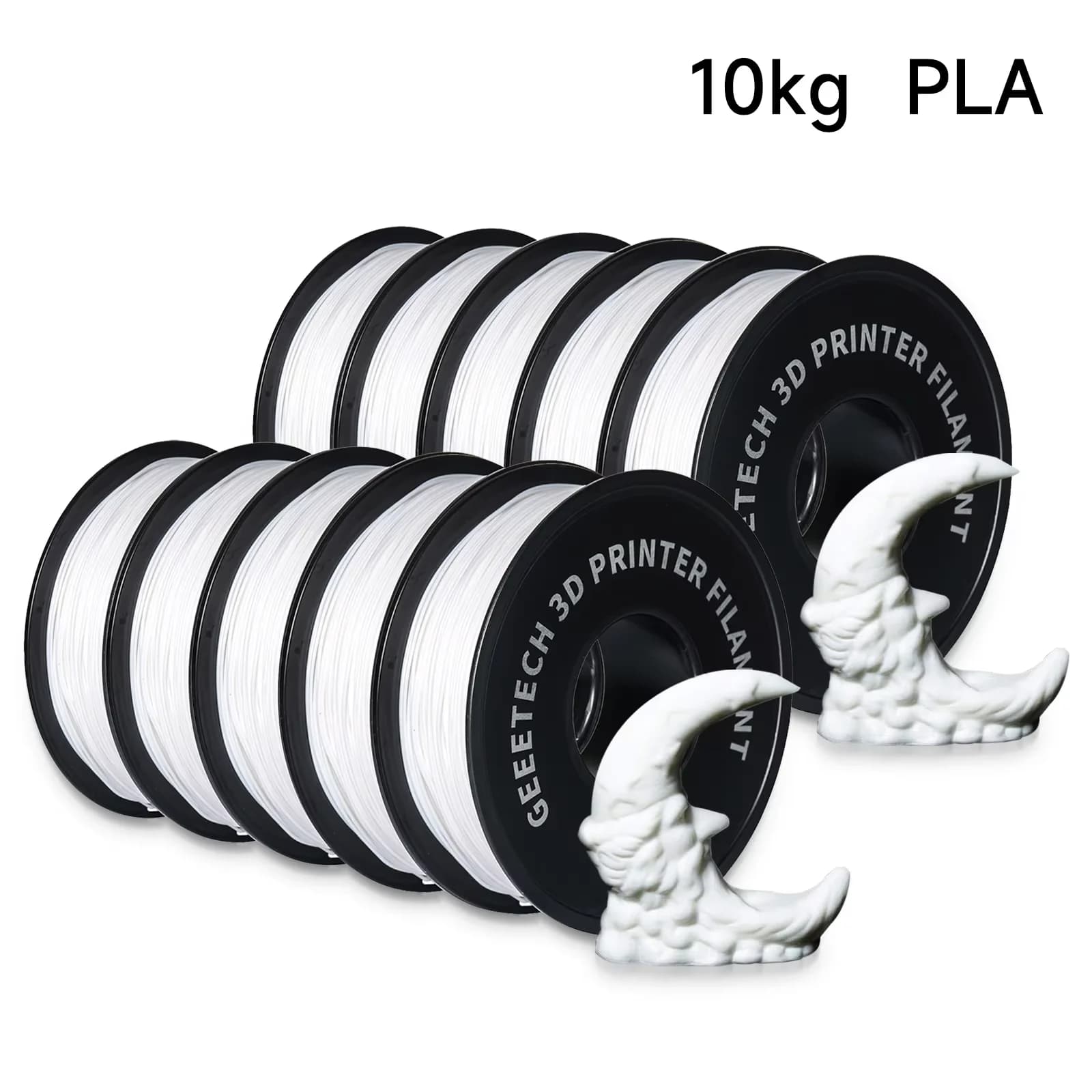 Geeetech 10 plastic PLA filament rolls for 3D filament 1 kg/roll 1.75 mm 100% filament, without groves, vacuum packing Fast shipping
