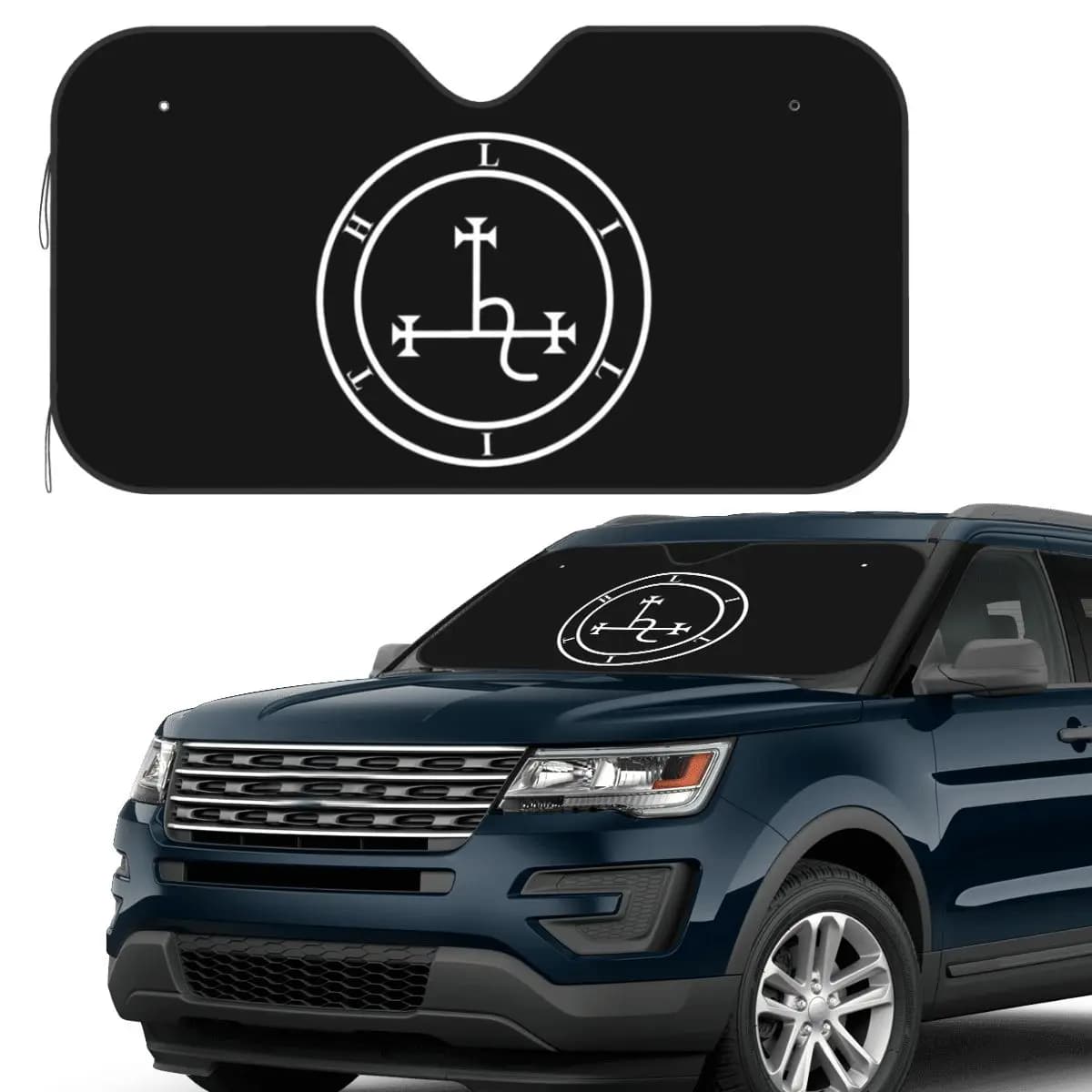Sigillo di Lilith Parasole Parabrezza Parabrezza anteriore per auto Finestra Parasole Accessori Coperture