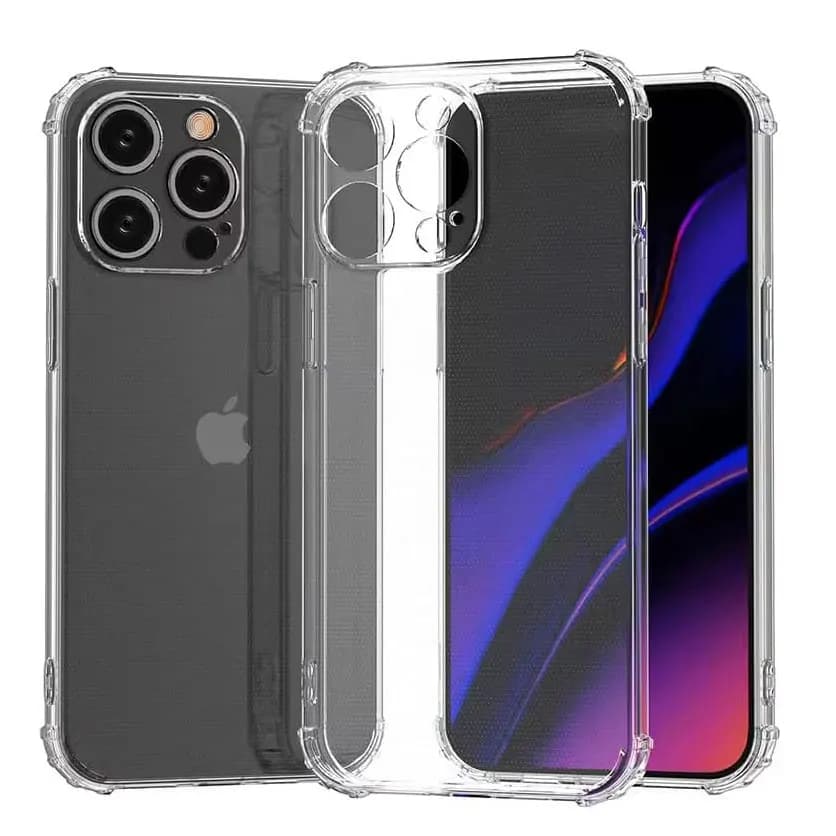 Clear Case for iPhone 11 12 13 14 15 16 Pro Max Shockproof Protection Soft TPU Transparent Cover Clear Phone Bumper Case 16 Plus