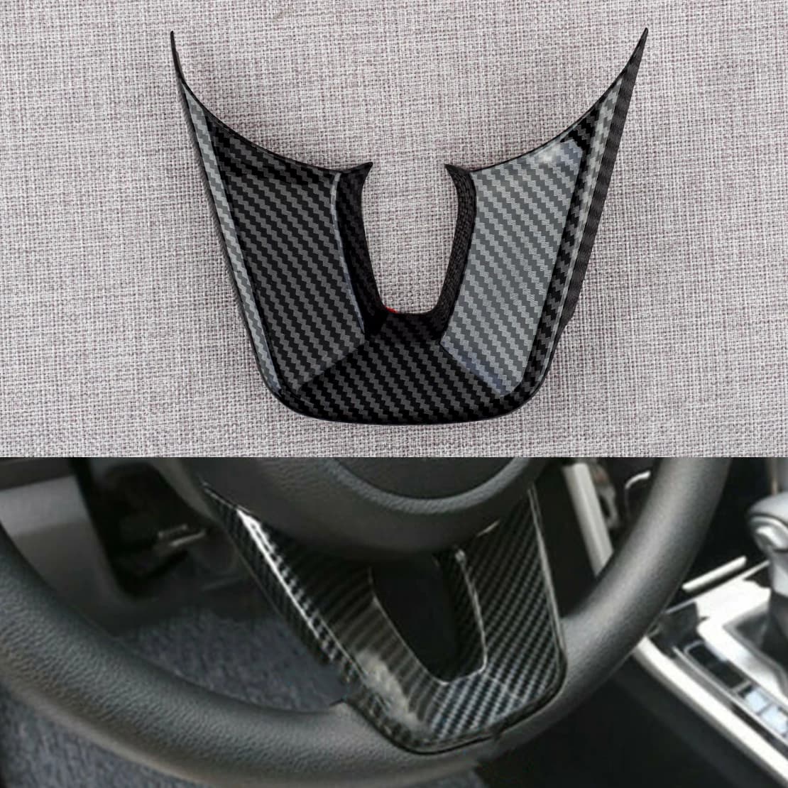 Auto ABS Interno Volante Telaio di Copertura Trim In Fibra di Carbonio Stile Nero Misura Per Kia Optima K5 2020 2019 2018 2017 2016